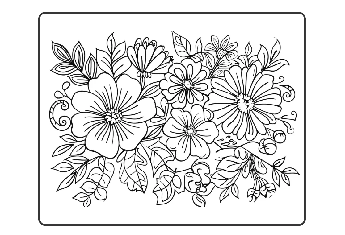 COLORINDO FLORES - ARTES ATIVIDADE LUDICA — amostra 2: O Colorindo Flores é um arquivo encantador para quem ama pintar,…