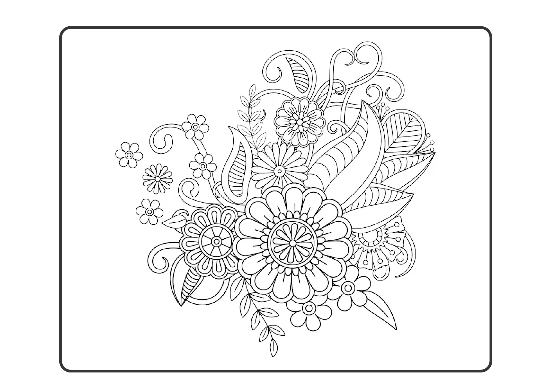 COLORINDO FLORES - ARTES ATIVIDADE LUDICA — amostra 3: O Colorindo Flores é um arquivo encantador para quem ama pintar,…