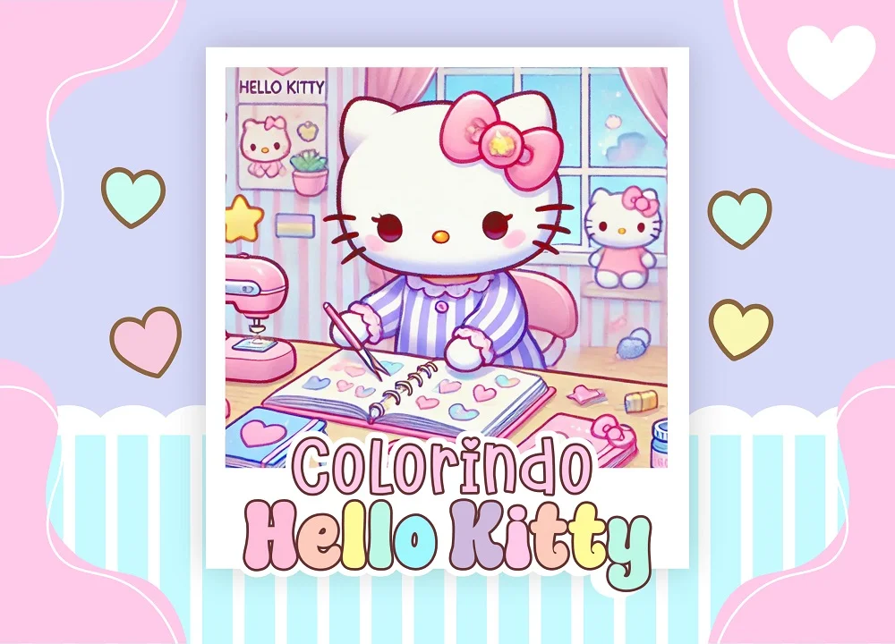 🎀✨ COLORINDO HELLO KITTY — DIVERSÃO E CRIATIVIDADE EM CADA PÁGINA! — Alfabetização para Educação Infantil: 🎨 Perfeito…