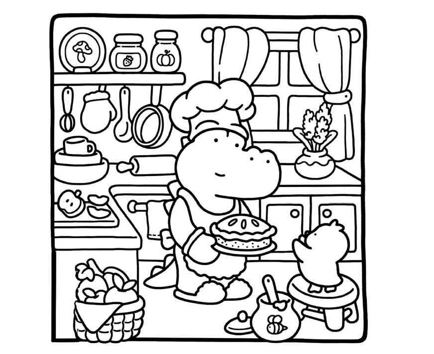 COLORIR BOOBIE GOODS CONFY- ATIVIDADE DE ARTE LÚDICA — amostra 2: O Colorir Boobie Goods Confy traz cenários encantadores e…