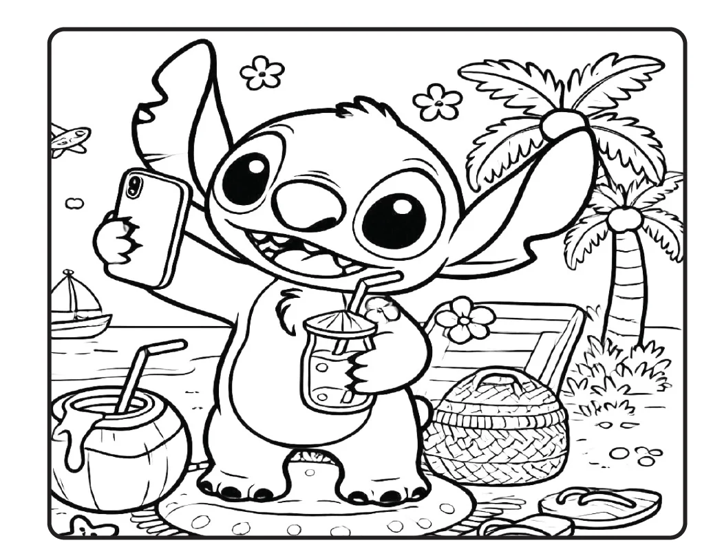 COLORIR COM DIVERSÃO E CRIATIVIDADE COM O STITCH! — amostra 1: O Colorindo com Stitch é um material superfofo para deixar…
