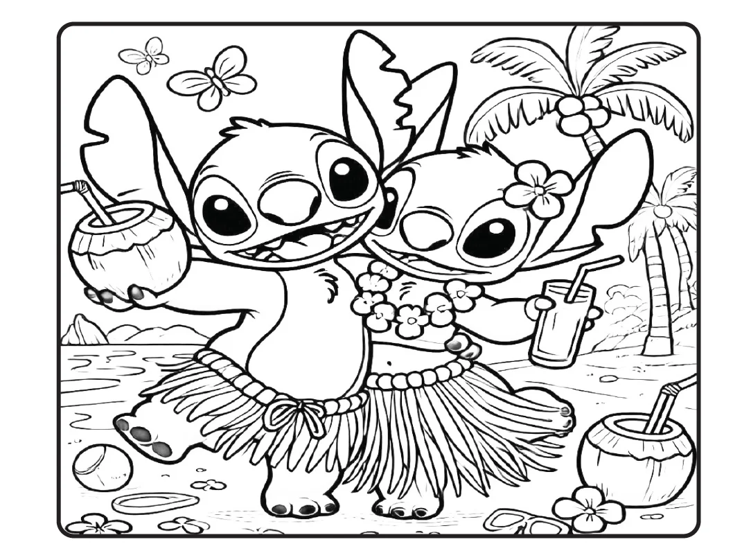 COLORIR COM DIVERSÃO E CRIATIVIDADE COM O STITCH! — amostra 3: O Colorindo com Stitch é um material superfofo para deixar…
