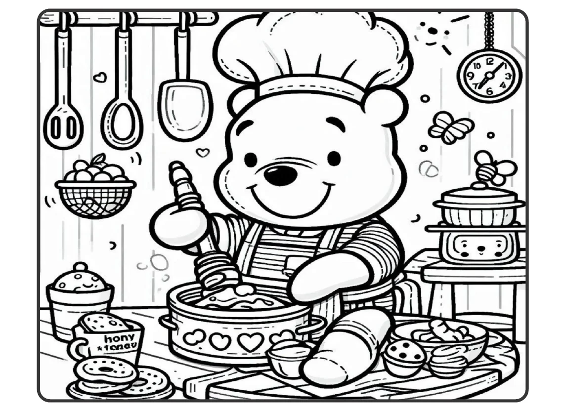 COLORIR COM URSINHO POOH -UMA DOCE AVENTURA PARA COLORIR! — amostra 1: O Colorindo com Ursinho Pooh é uma opção encantadora…