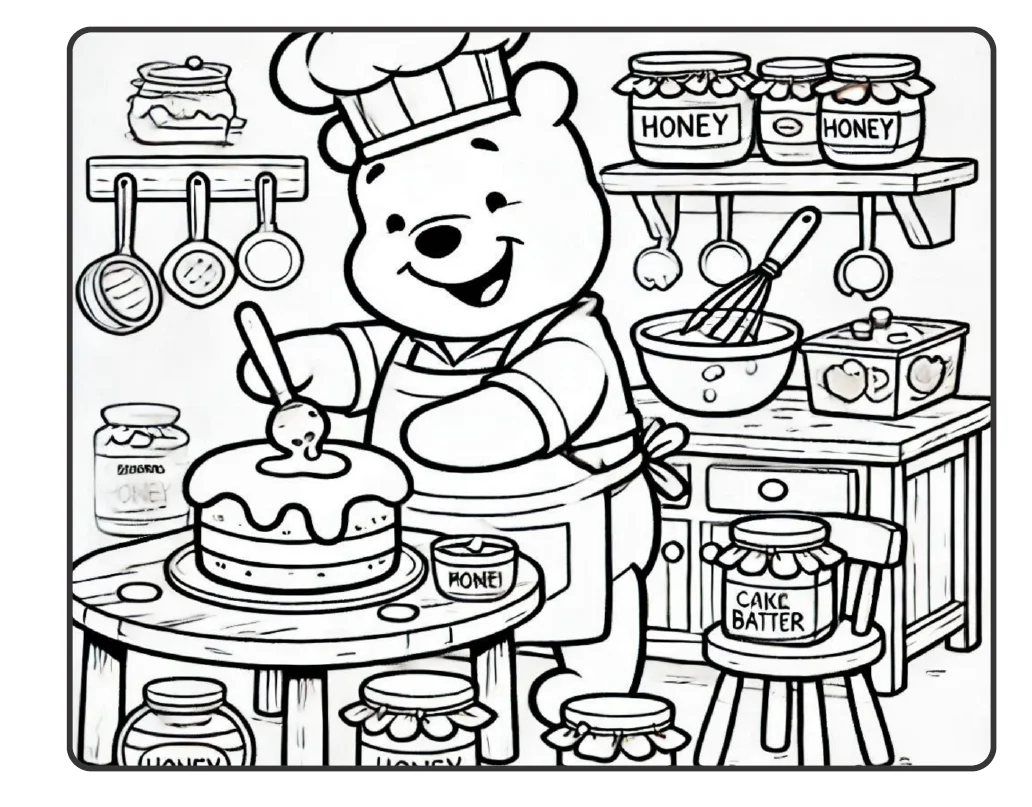 COLORIR COM URSINHO POOH -UMA DOCE AVENTURA PARA COLORIR! — amostra 2: O Colorindo com Ursinho Pooh é uma opção encantadora…