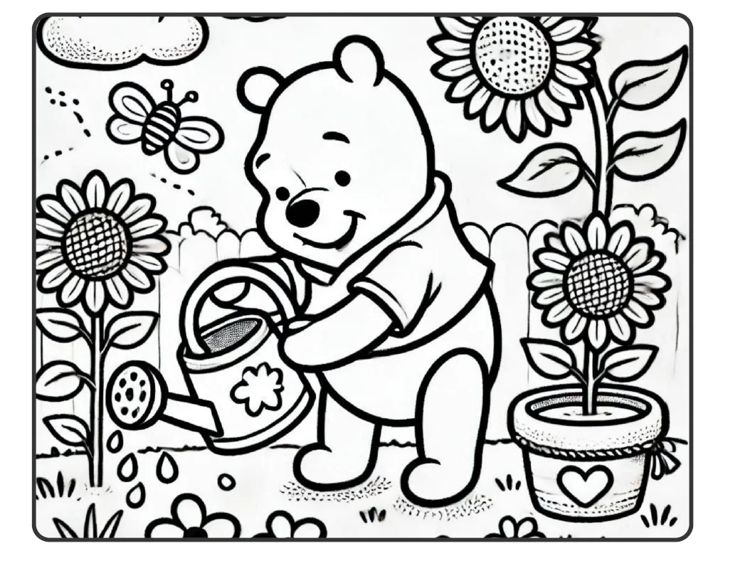 COLORIR COM URSINHO POOH -UMA DOCE AVENTURA PARA COLORIR! — amostra 5: O Colorindo com Ursinho Pooh é uma opção encantadora…
