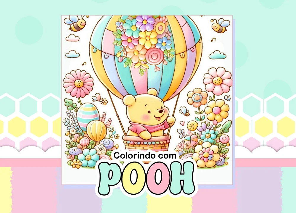 COLORIR COM URSINHO POOH -UMA DOCE AVENTURA PARA COLORIR! — capa do material