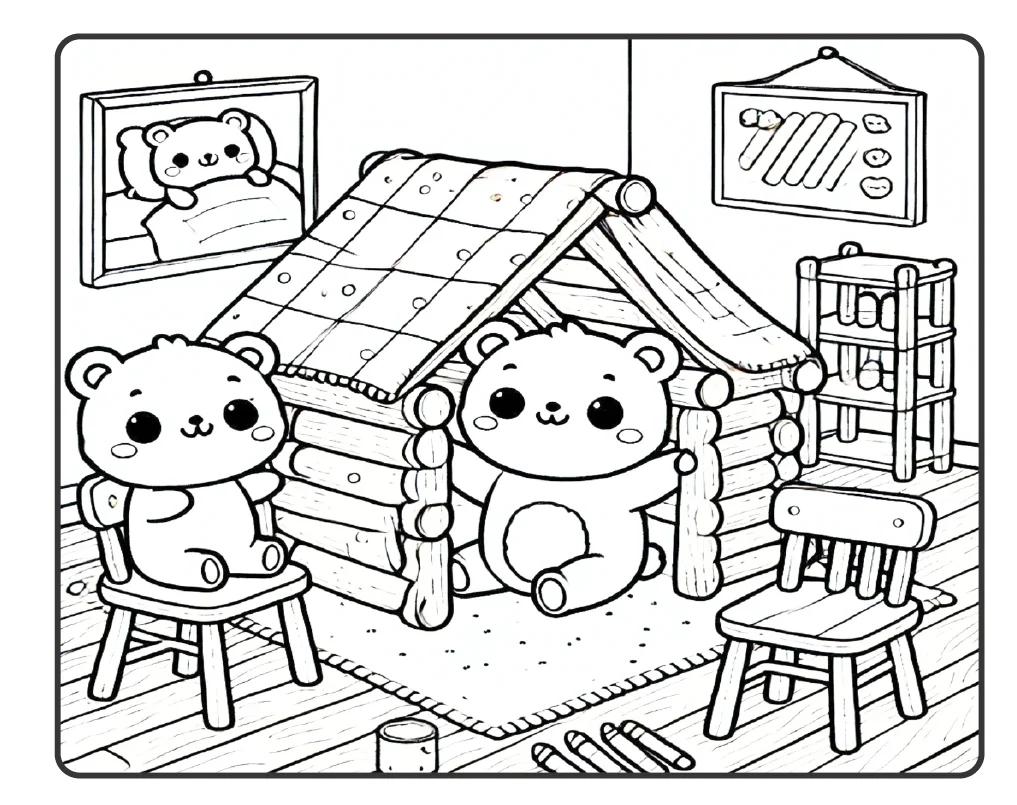 COLORIR COM URSINHOS - MUITA FOFURA E CRIATIVIDADE EM CADA PÁGINA! — amostra 3: O Colorindo com Ursinhos Fofos é perfeito…