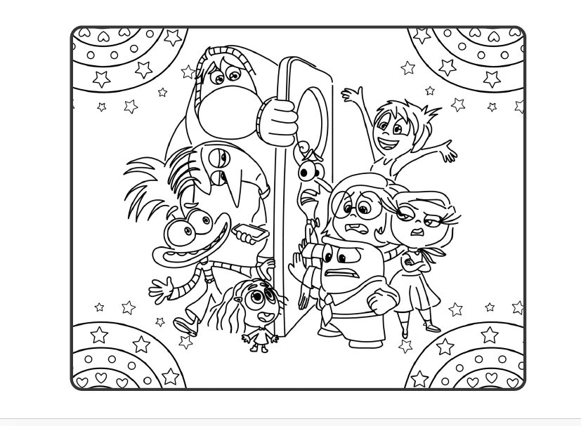 COLORIR DIVERTIDA MENTE - ARTES ATIVIDADE LUDICA — amostra 4: O Colorir Divertida Mente traz desenhos inspirados nos…