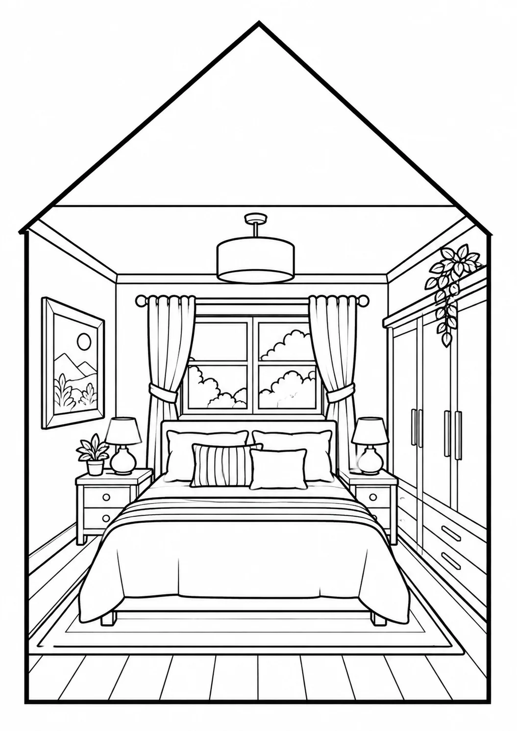 Colorir e Montar uma Casa - Build a House - Bilíngue — amostra 2: 🏡 Kit de inglês para crianças: house vocabulary, cenas…