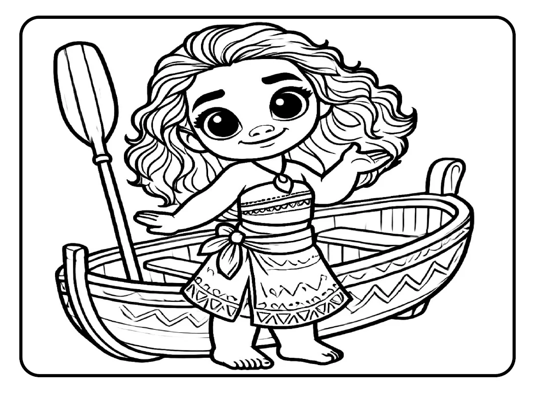 COLORIR MOANA - ATIVIDADE DE ARTE LÚDICA — amostra 2: O Livro de Colorir – Moana traz desenhos encantadores inspirados em…