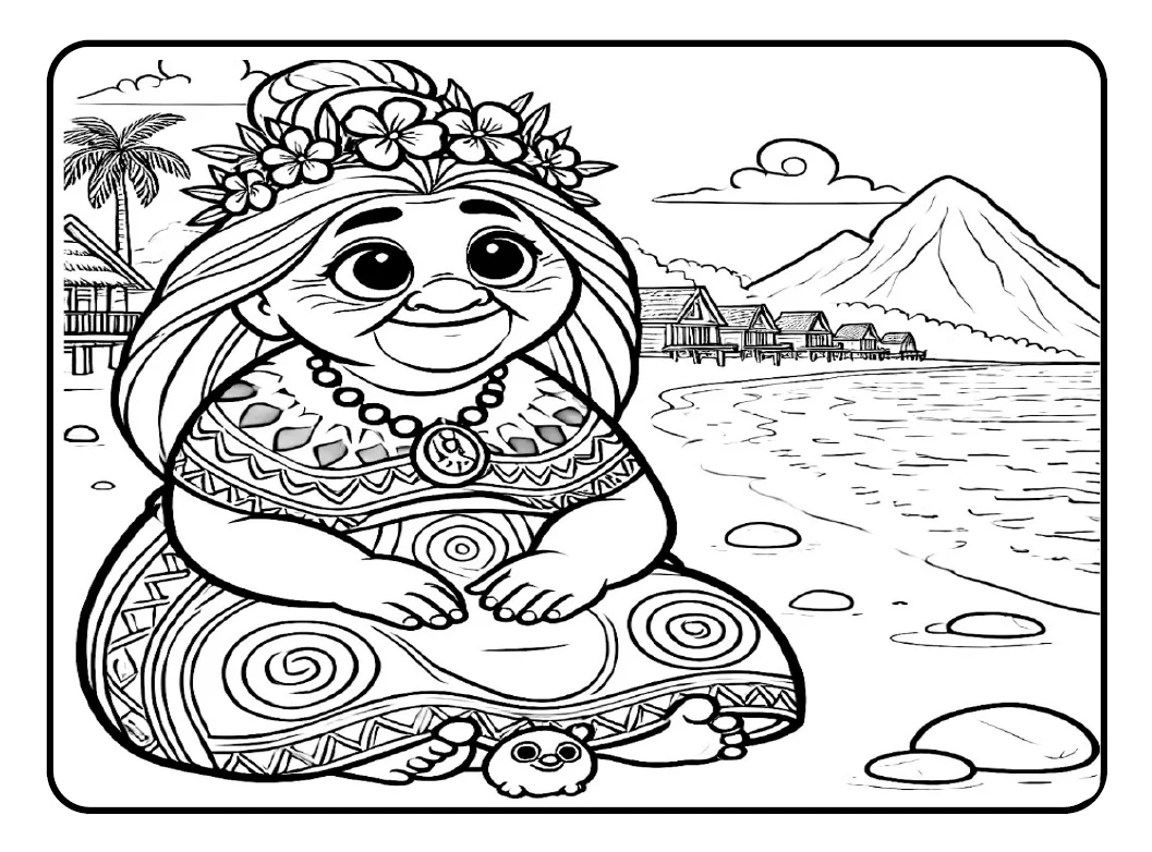 COLORIR MOANA - ATIVIDADE DE ARTE LÚDICA — amostra 3: O Livro de Colorir – Moana traz desenhos encantadores inspirados em…