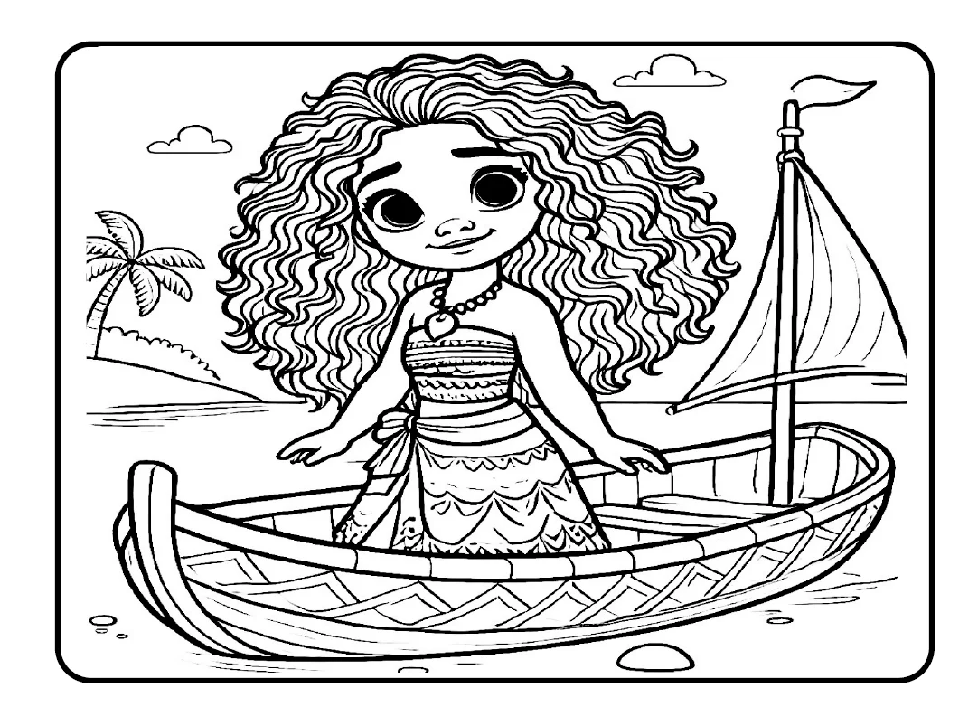 COLORIR MOANA - ATIVIDADE DE ARTE LÚDICA — amostra 5: O Livro de Colorir – Moana traz desenhos encantadores inspirados em…