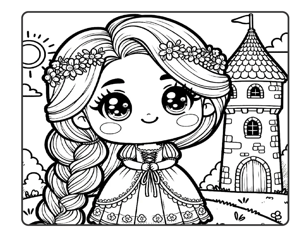 COLORIR PRINCESAS - 👑✨ UM MUNDO ENCANTADO DE CORES — amostra 3: Com o Colorindo as Princesas , cada página vira um convite…
