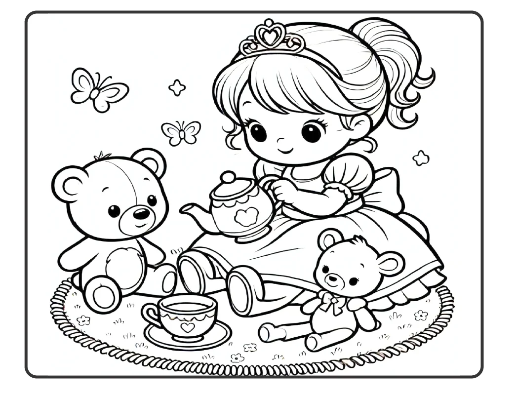 COLORIR PRINCESAS - 👑✨ UM MUNDO ENCANTADO DE CORES — amostra 4: Com o Colorindo as Princesas , cada página vira um convite…