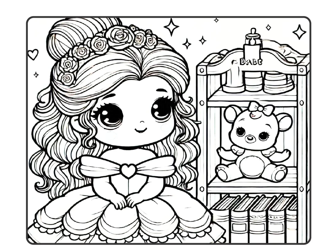 COLORIR PRINCESAS - 👑✨ UM MUNDO ENCANTADO DE CORES — amostra 5: Com o Colorindo as Princesas , cada página vira um convite…