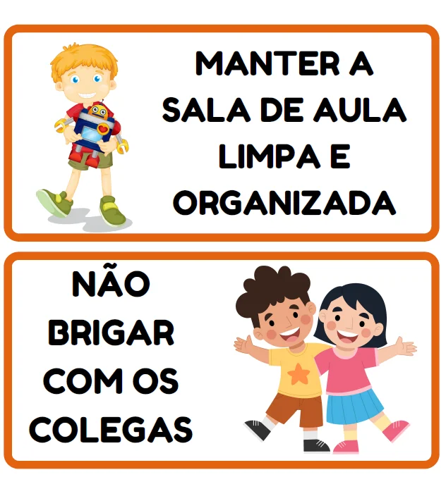 COMBINADOS DA SALA - EDUCAÇÃO INFANTIL E FUNDAMENTAL ANOS INICIAIS — amostra 7: O material COMBINADOS DA SALA ajuda a…