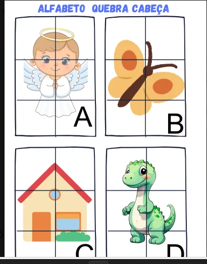 COMBO ALFABETO – Atividades Pedagógicas Lúdicas em PDF — amostra 5: Alfabeto Divertido: 5 atividades lúdicas para explorar…