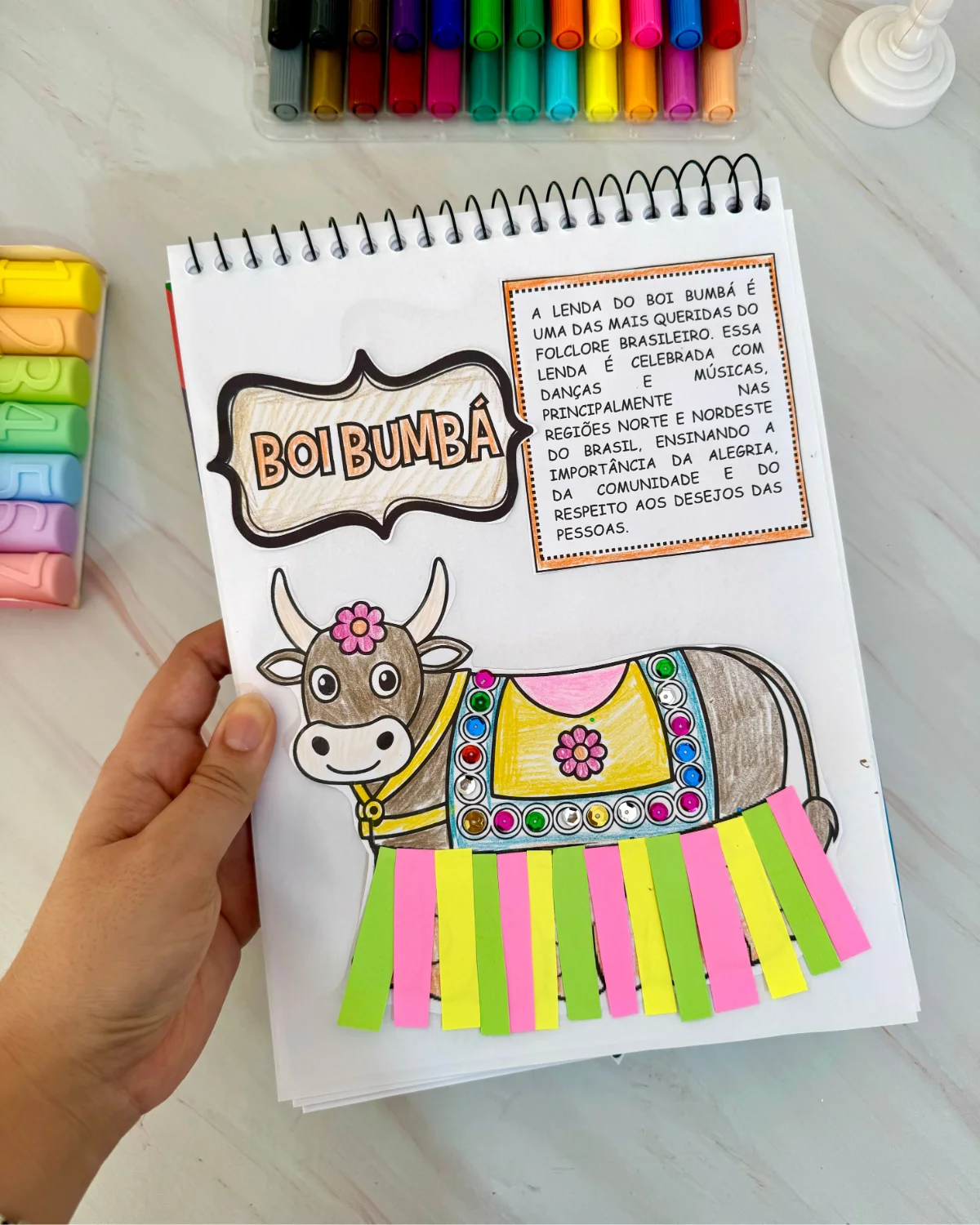 Combo Atividades - Artes Tema Folclore | Educação Infantil — amostra 3: O arquivo contendo 5 modelos de Atividades de Artes…