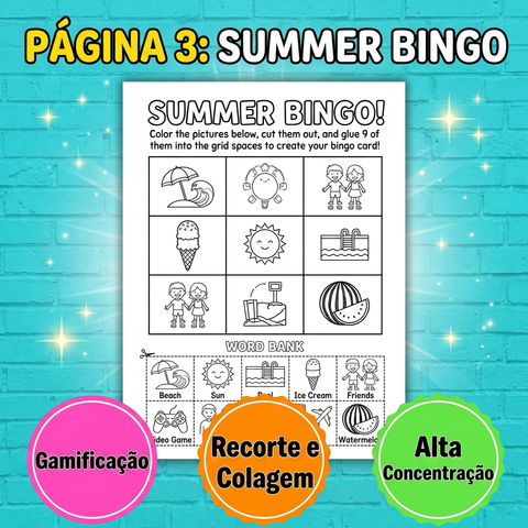 Combo atividades de Inglês-Encerramento Ano Letivo-Grátis — amostra 3: Kit de inglês 2º ao 4º ano para encerramento letivo