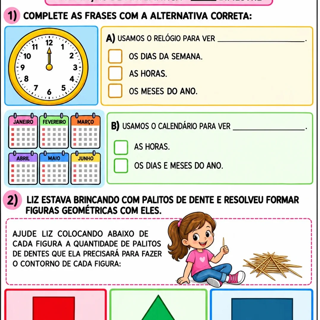COMBO AVALIAÇÕES PARA O CICLO DE ALFABETIZAÇÃO — amostra 4: OBJETIVOS PEDAGÓGICOS