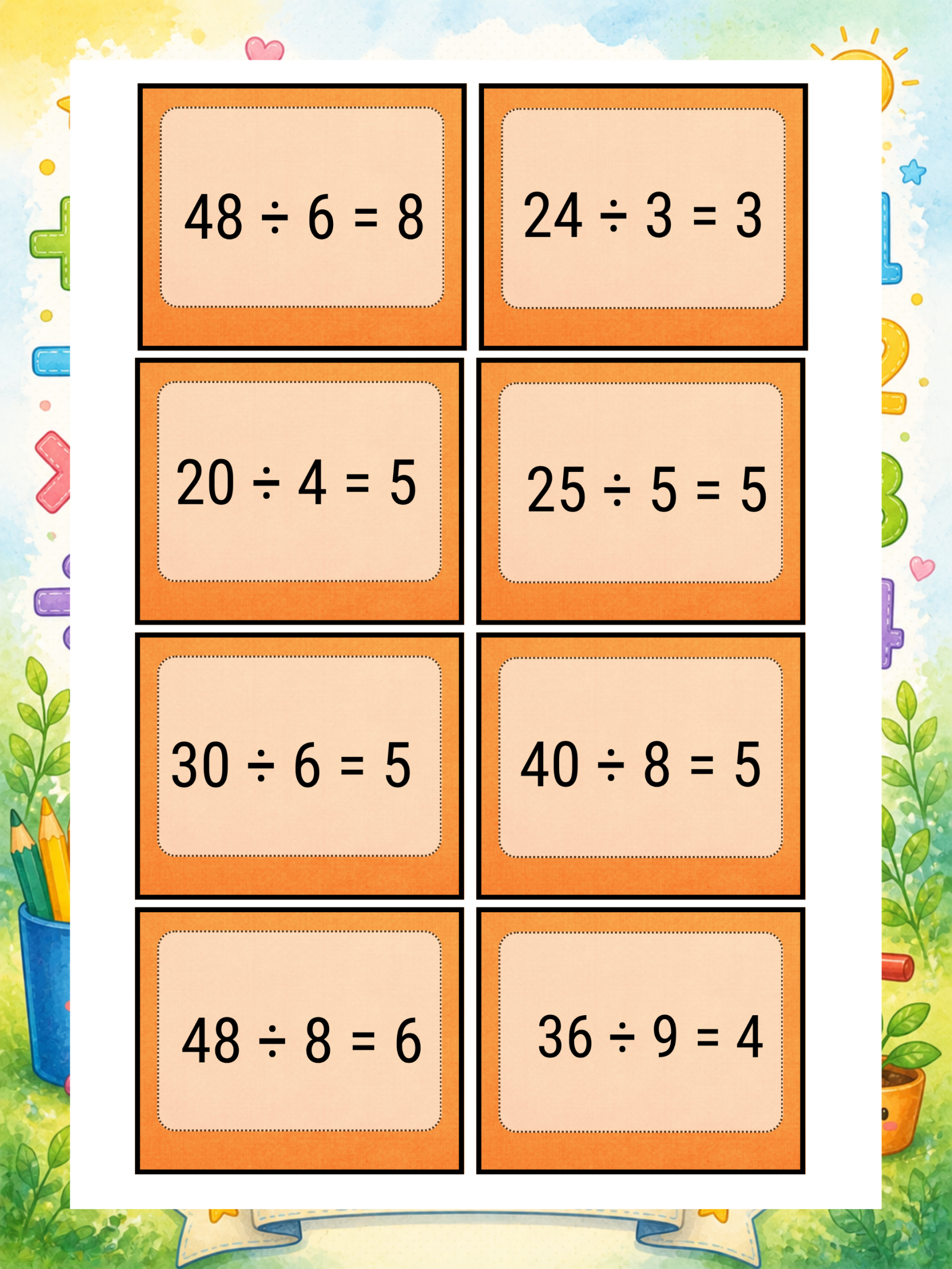 Combo Bingo das 4 operações Matemáticas – PDF para Imprimir | 5º ano — amostra 4: 🧮 Combo Bingo das 4 Operações: jogos de…