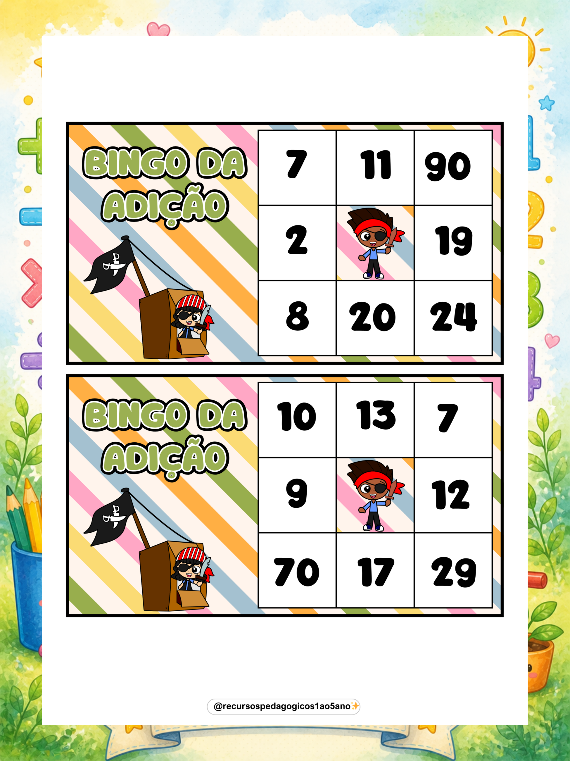 Combo Bingo das 4 operações Matemáticas – PDF para Imprimir | 5º ano — amostra 5: 🧮 Combo Bingo das 4 Operações: jogos de…
