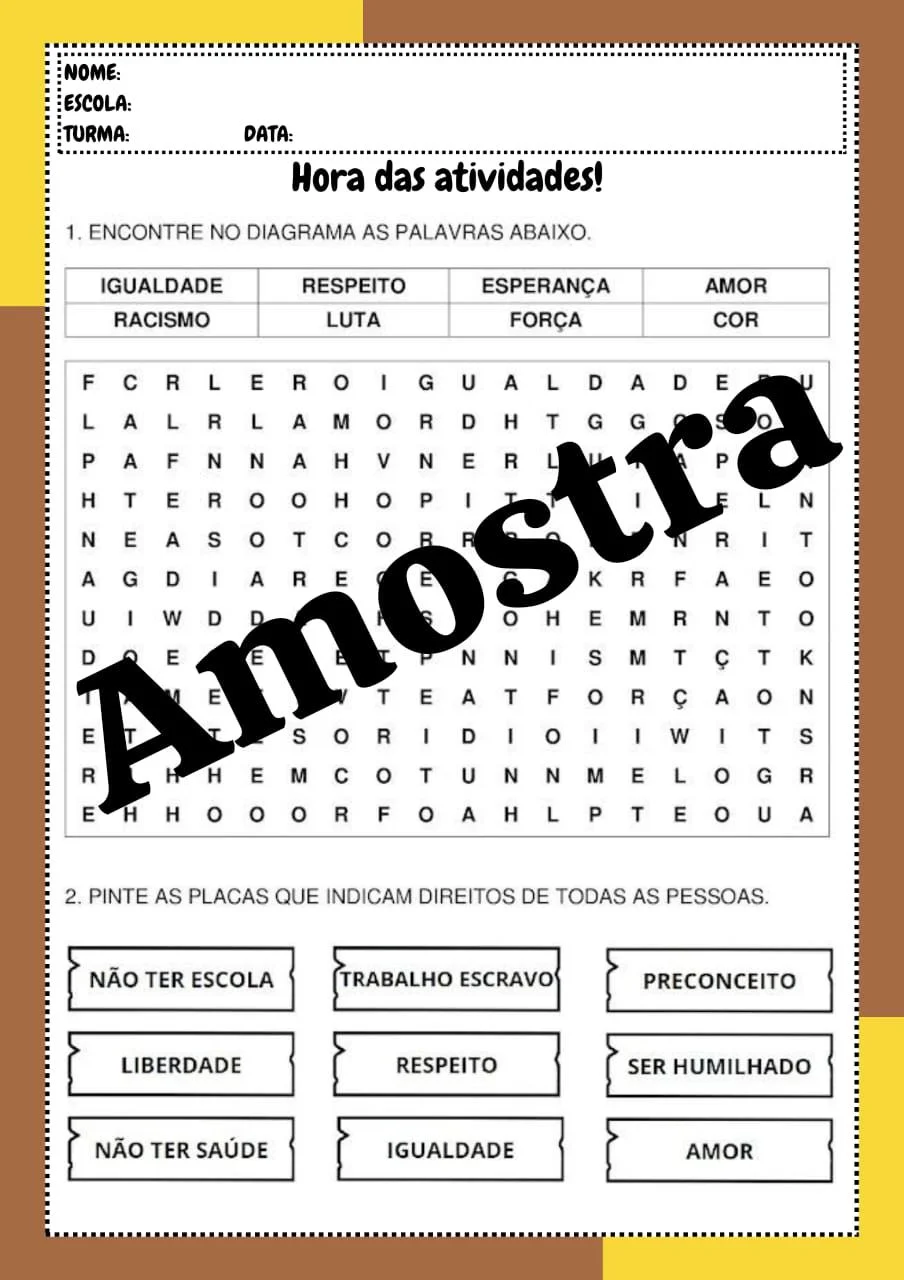 Combo completo Consciência negra ( ensino fundamental) — amostra 2: Material completo desde projeto a painéis relacionado…