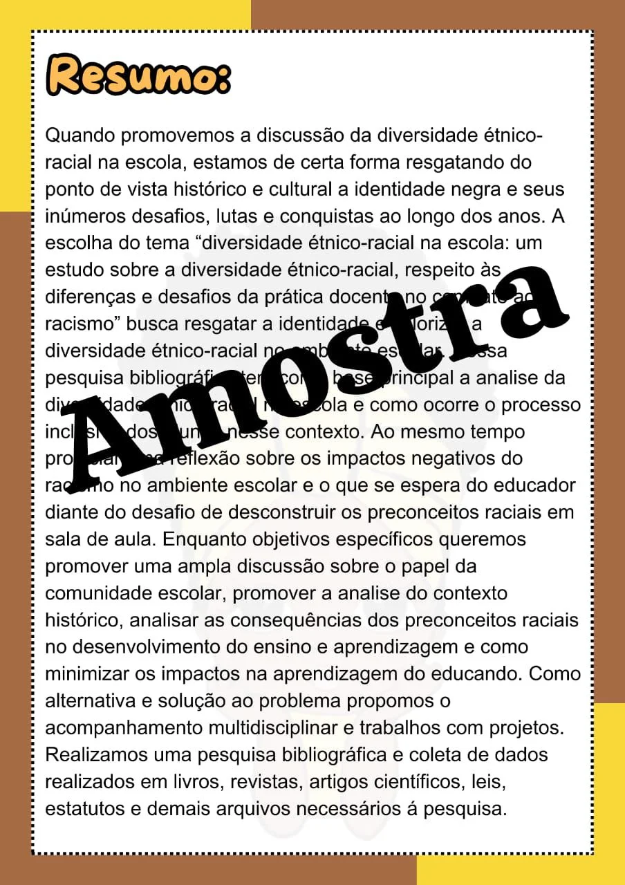 Combo completo Consciência negra ( ensino fundamental) — amostra 4: ✅ Projeto consciência negra