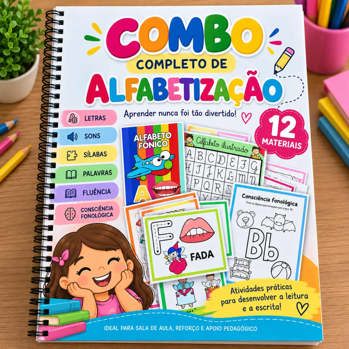 Combo Completo de Alfabetização – 12 materias — Atividades para 1º ano: Combo Alfabetização com 12 materiais em PDF para…