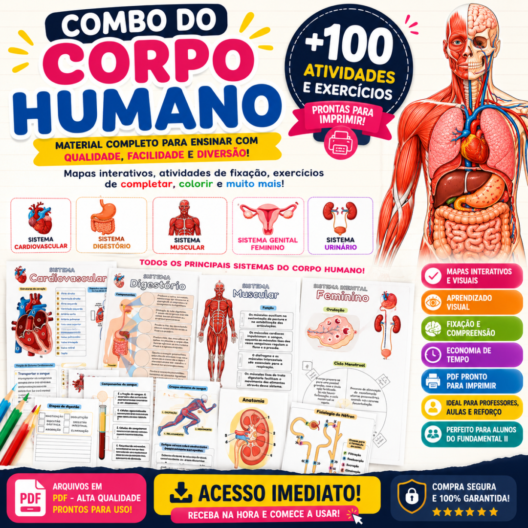 Combo corpo humano – PDF para Imprimir — capa do material