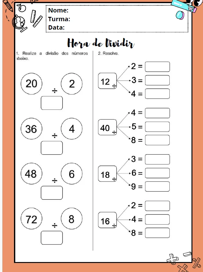 🎯➗ COMBO DE ATIVIDADES DE DIVISÃO – 2º, 3º E 4º ANO — amostra 5: Um combo completo para trabalhar divisão de forma…
