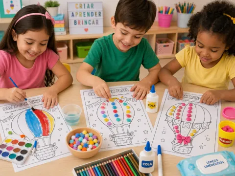 Combo de Atividades do Balão – Educação Infantil — amostra 2: ✨ O QUE VOCÊ ENCONTRA NESTE MATERIAL?