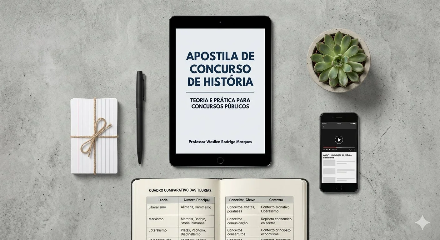 COMBO DE MATERIAIS PARA CONCURSO DE HISTÓRIA — amostra 1: Os documentos reúnem materiais de estudo para concursos de…