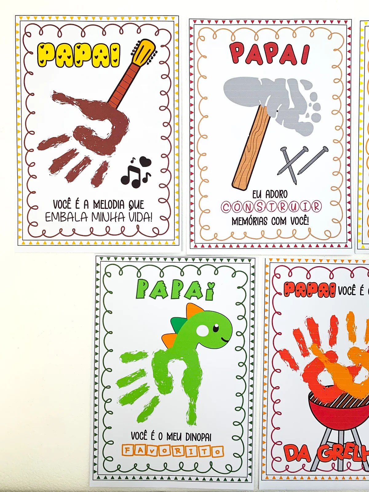 Combo Dia dos Pais – Pintura com Carimbo das Mãos e Pés — amostra 1: O Combo Dia dos Pais é uma idea criativa e cheia de…