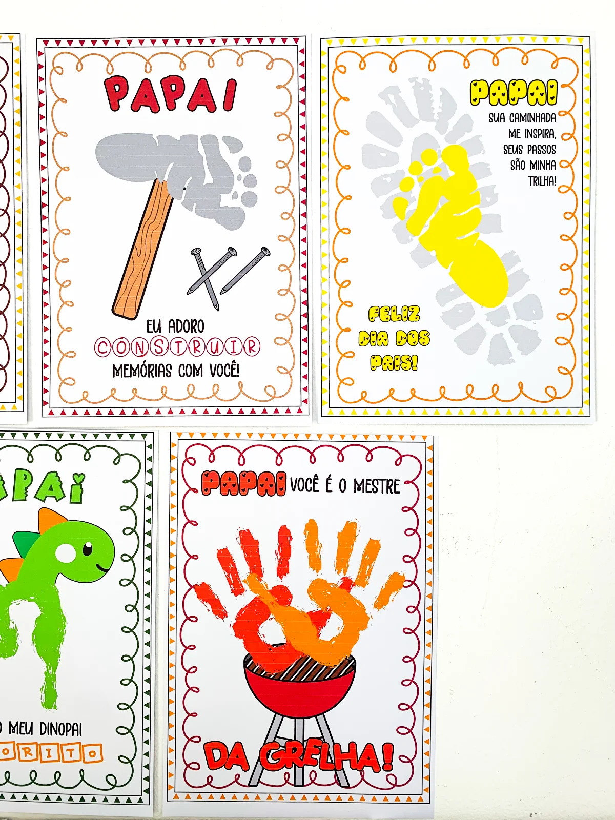 Combo Dia dos Pais – Pintura com Carimbo das Mãos e Pés — amostra 2: O Combo Dia dos Pais é uma idea criativa e cheia de…