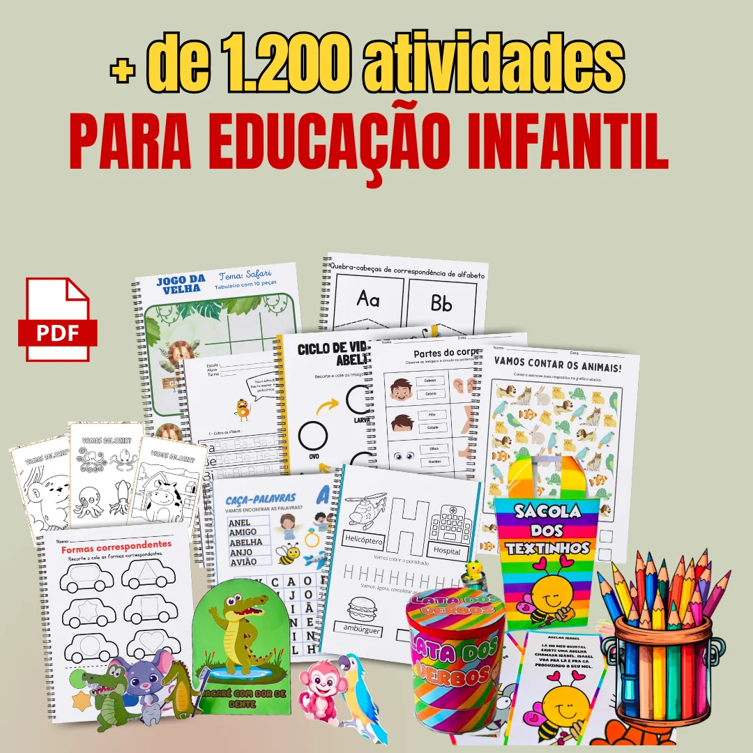 COMBO EDUAÇÃO LUCRATIVA / COMBO 1200 ATIVIDADES / COMBO INICIANTE — Alfabetização para Educação Infantil: COMBO INICIANTE…