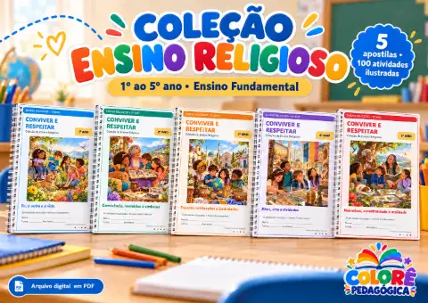 Combo Ensino Religioso do 1º ao 5º Ano | 100 Atividades — Conviver e Respeitar — capa do material
