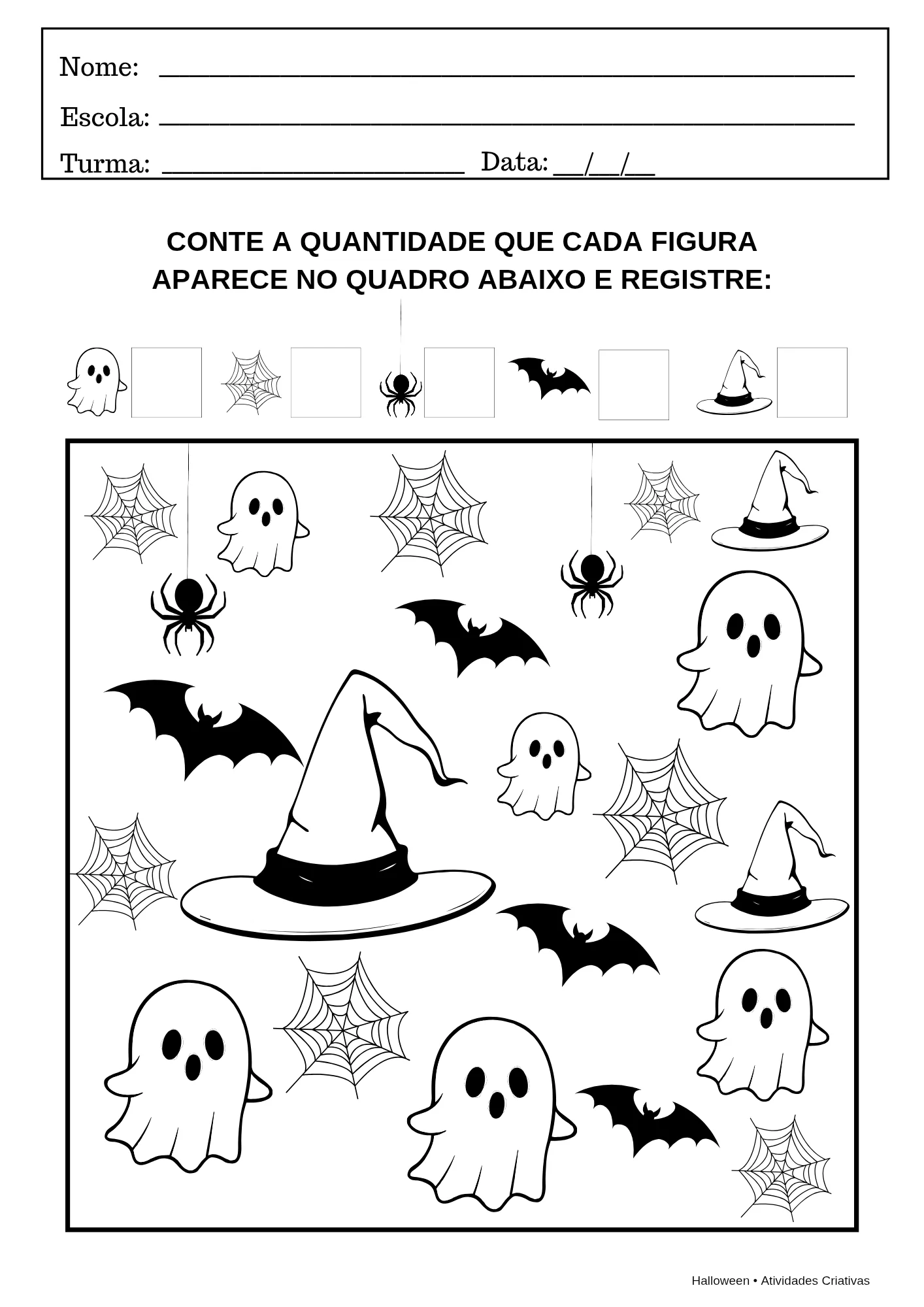 🎃 COMBO ESPECIAL DE HALLOWEEN – PAINEL + ATIVIDADES 👻 — amostra 3: Prepare uma decoração divertida e atividades especiais…