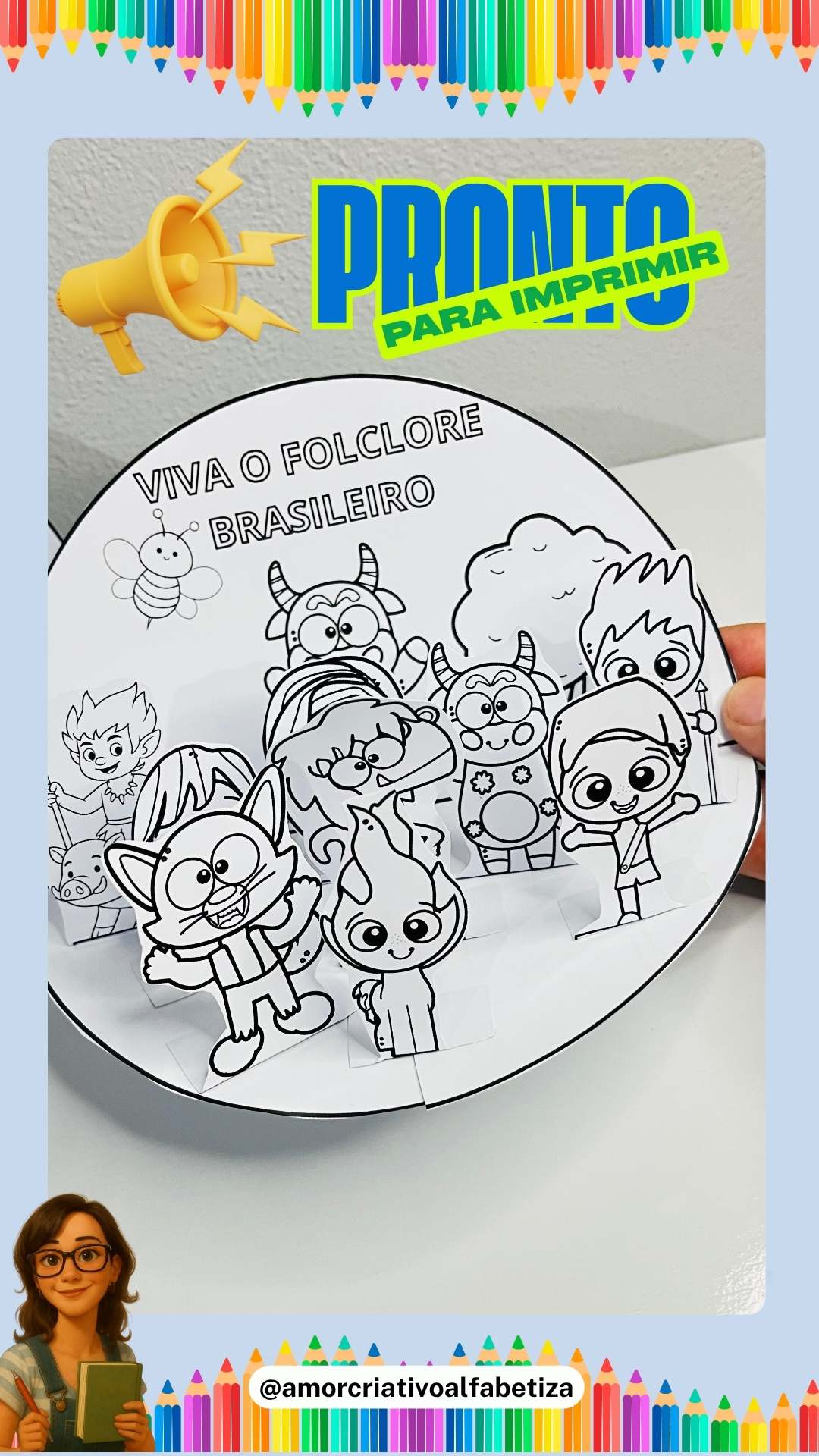 COMBO ESPECIAL FOLCLORE com 6 arquivos inclusos – PDF para Imprimir | Anos Iniciais — amostra 3: Formato e entrega