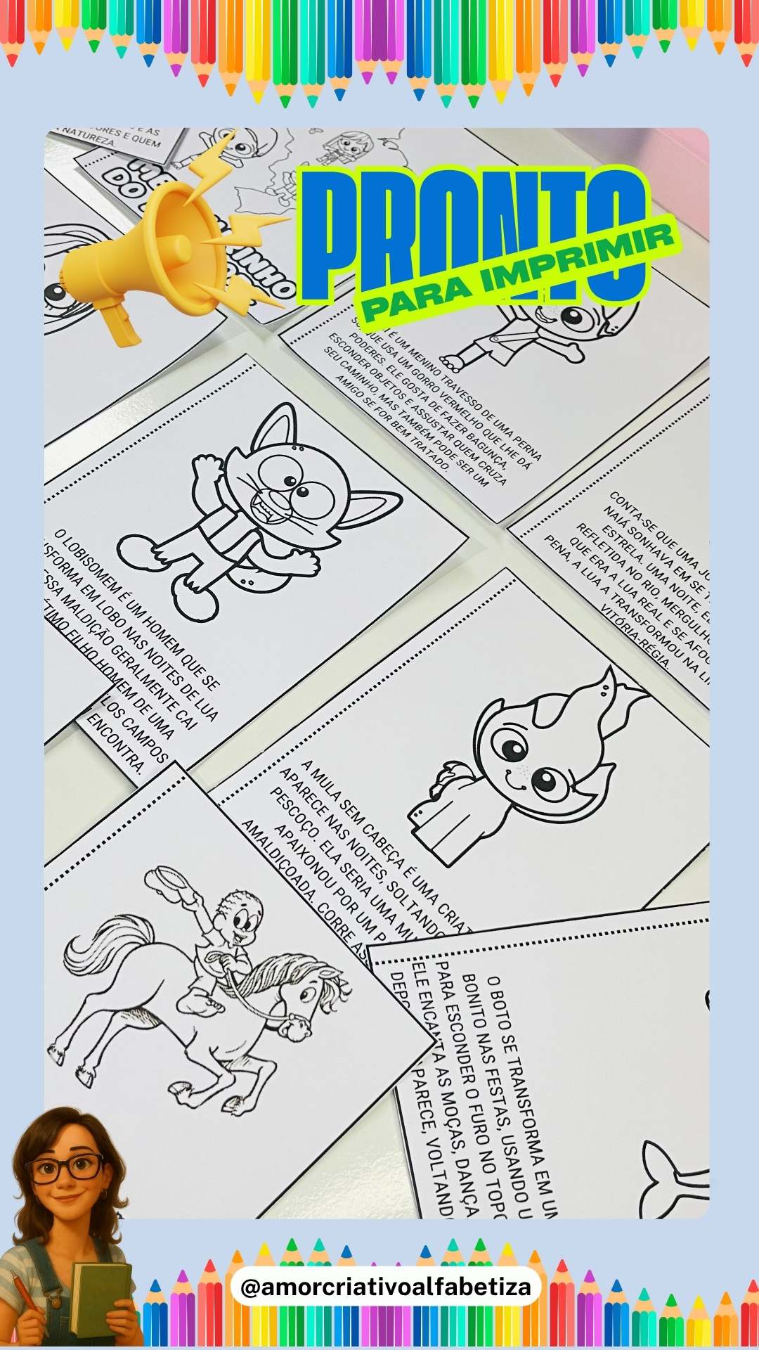 COMBO ESPECIAL FOLCLORE com 6 arquivos inclusos – PDF para Imprimir | Anos Iniciais — amostra 6: C OMBO ESPECIAL FOLCLORE…