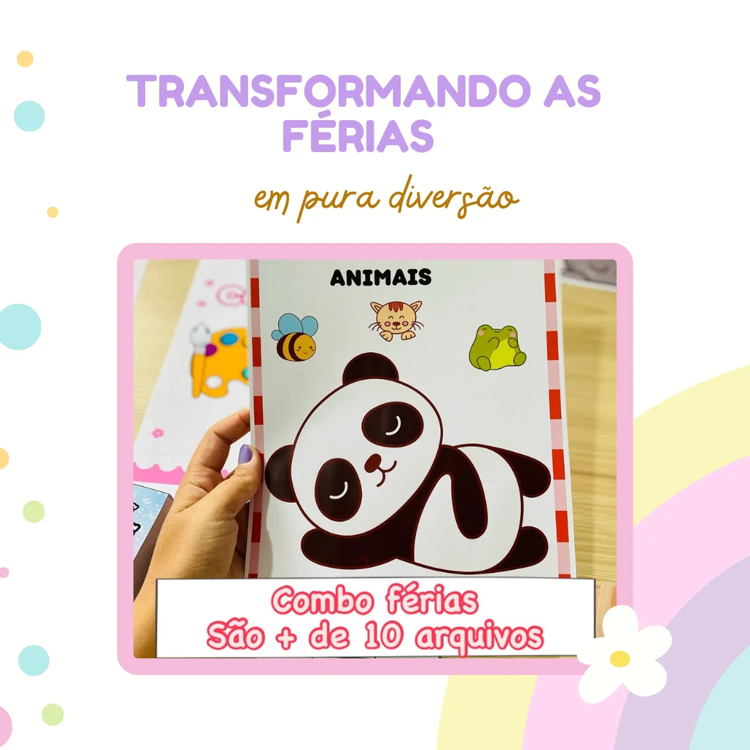 Combo férias — amostra 1: Combo Férias – 10 arquivos + 2 de bônus Atividades Superlúdicas e Interativas para Crianças