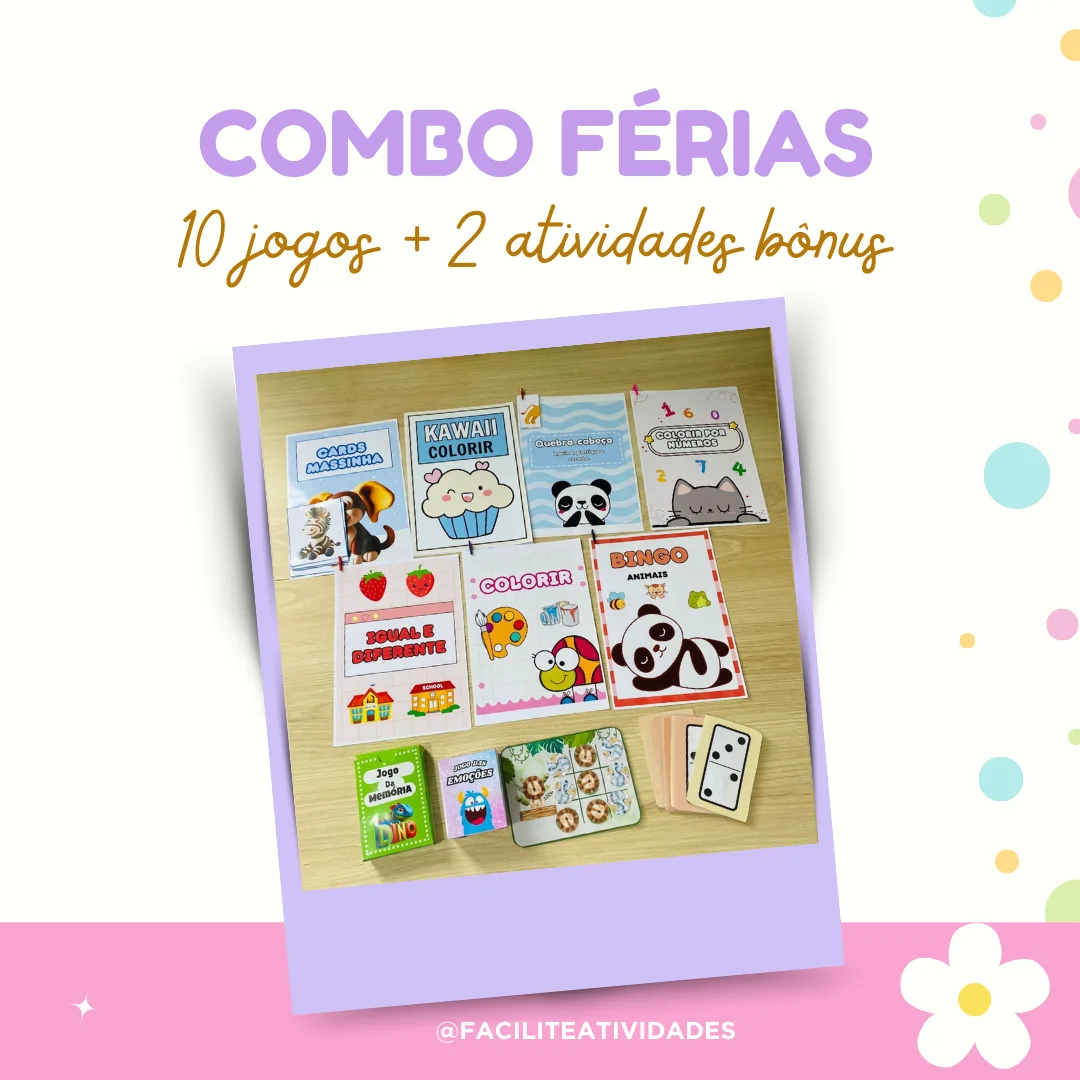 Combo férias — Atividades para Todas as séries: Combo Férias – 10 arquivos + 2 de bônus Atividades Superlúdicas e…