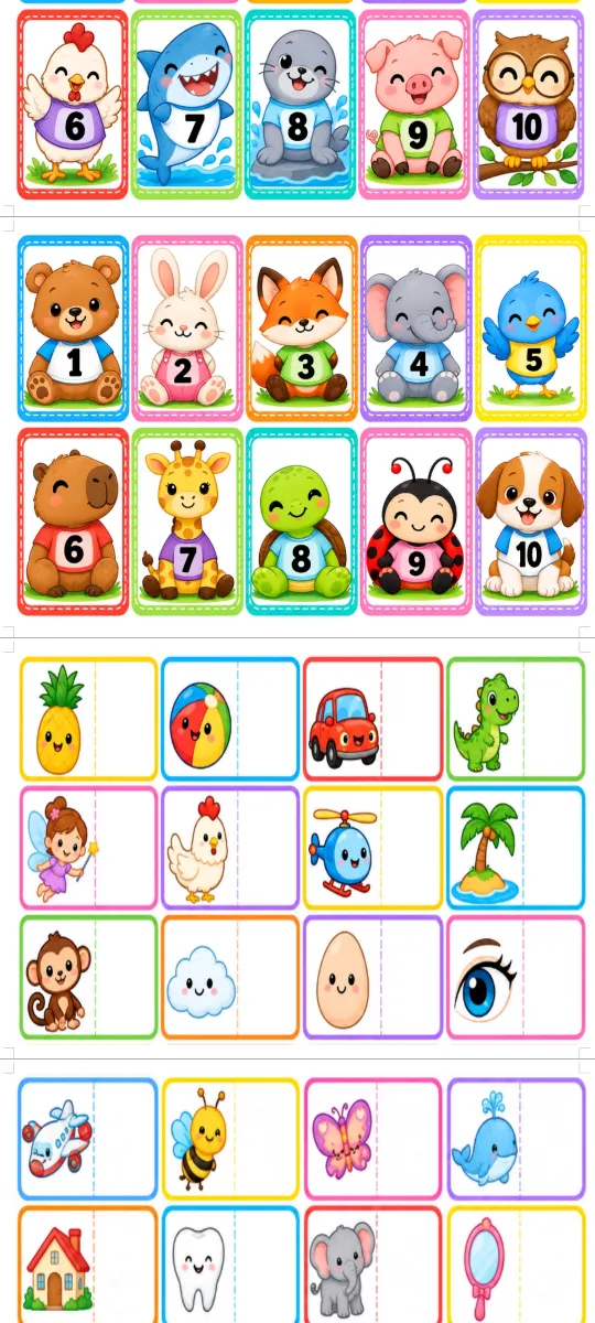 Combo jogos letra inicial e sequência numérica — Jogos pedagógicos para Educação Infantil: Plastique e tenha um material…