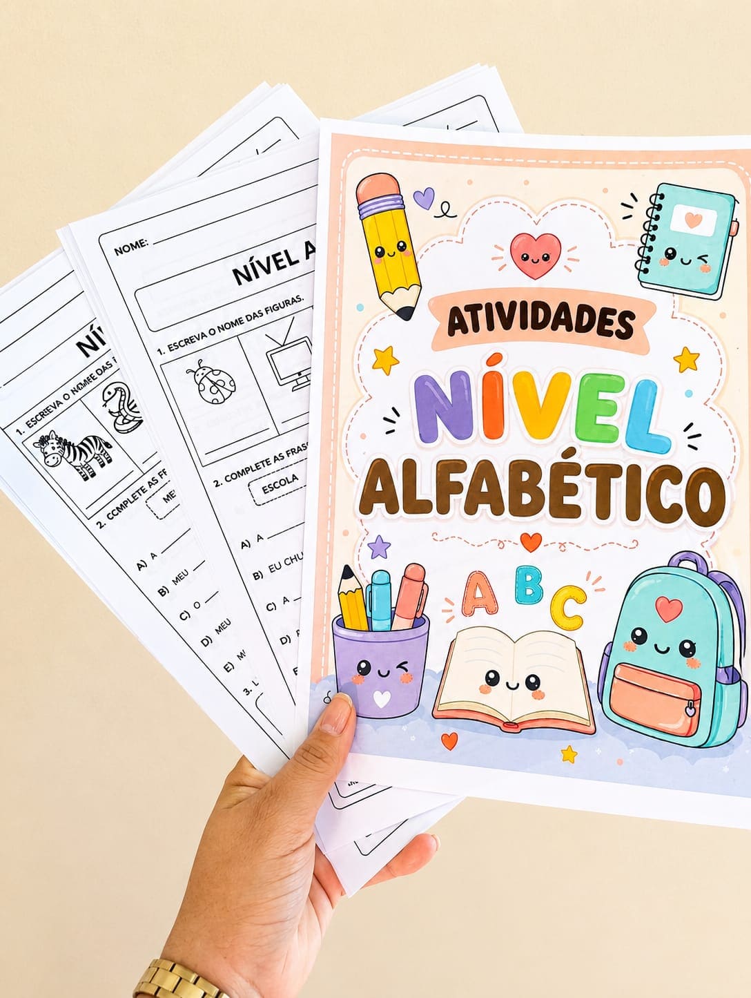 Combo níveis de escrita | Alfabetização — capa do material
