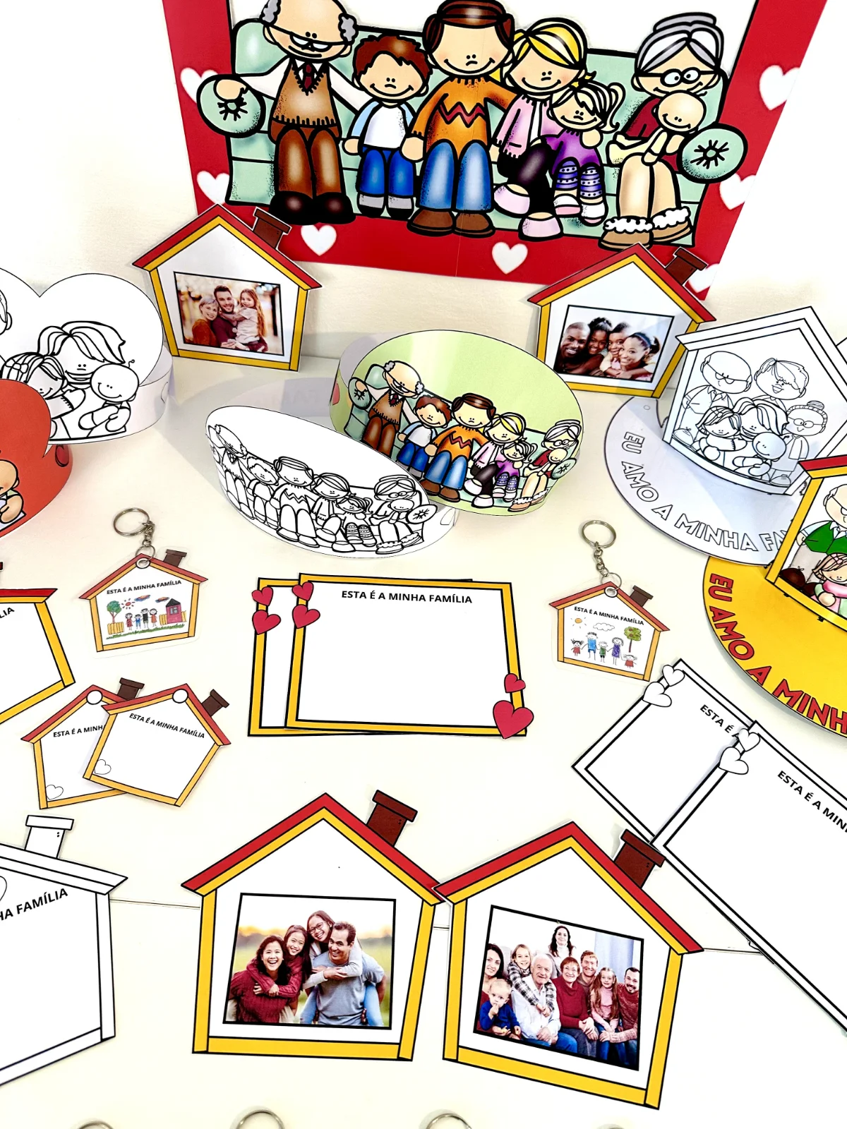 Combo painel de porta e Lembrancinha Dia da Família — amostra 4: Arquivo para decoração de porta tema Dia Internacional da…