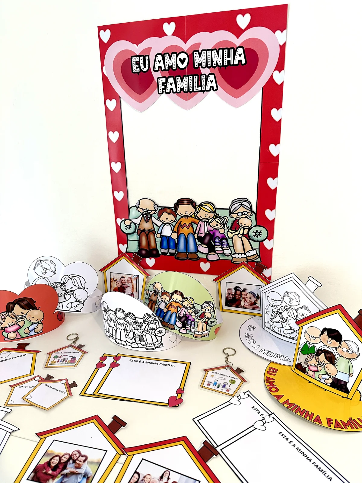 Combo painel de porta e Lembrancinha Dia da Família — amostra 6: Arquivo para decoração de porta tema Dia Internacional da…