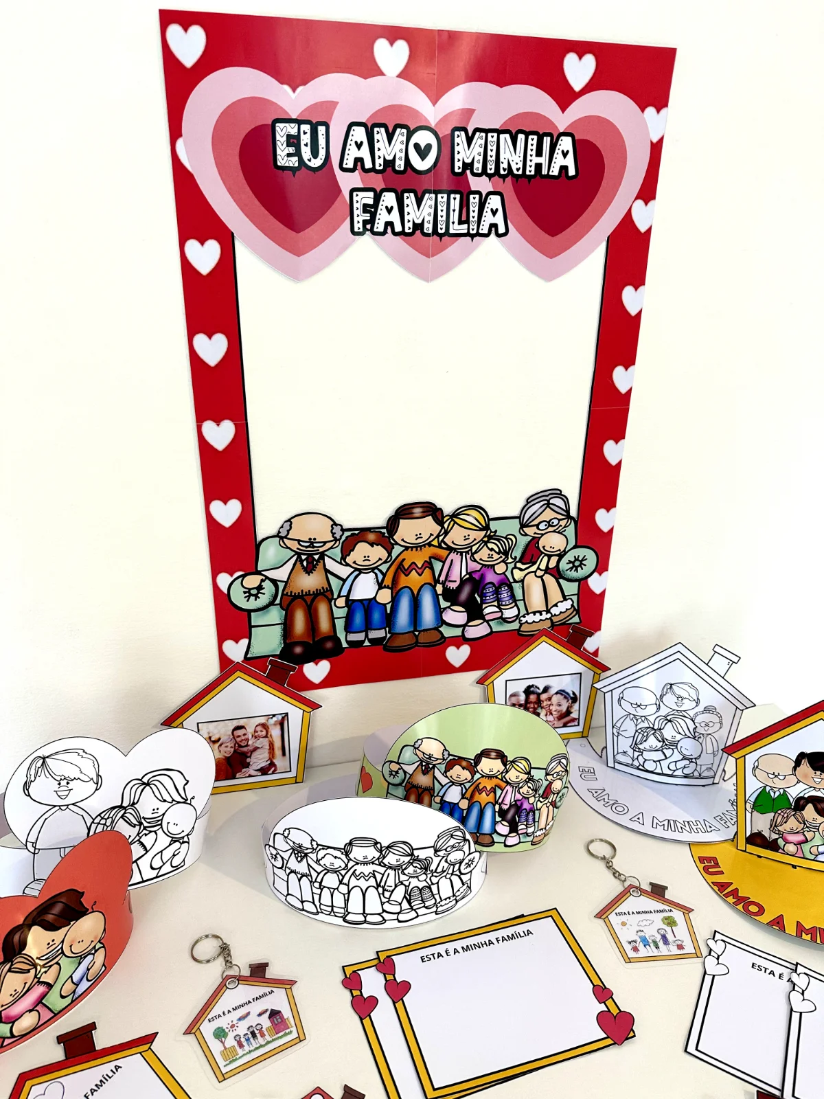 Combo painel de porta e Lembrancinha Dia da Família — amostra 7: Arquivo para decoração de porta tema Dia Internacional da…