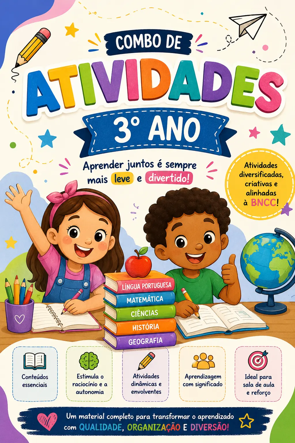 Combo Pedagógico 3º Ano – Atividades para Todas as Disciplinas — capa do material