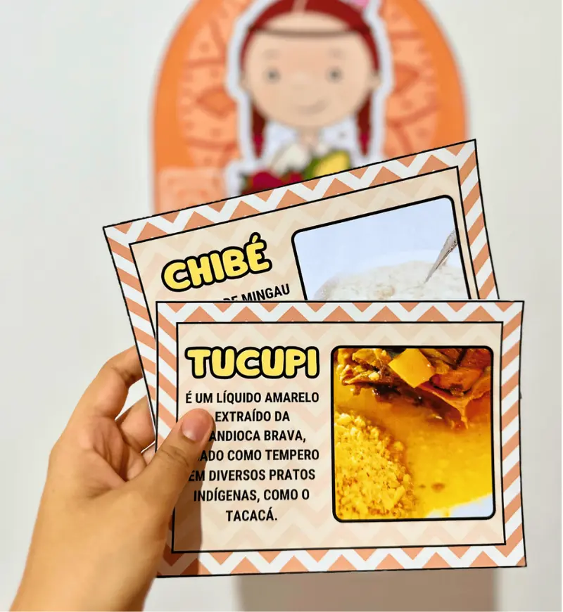 Comidas de Origem Indígena: 14 Fichas com Fotos e Descrições — amostra 3: Como usar as fichas em sala de aula