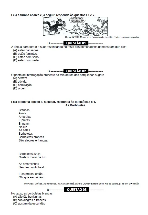 COMPILADO 1 DE QUESTÕES DE SIMULADOS - LP - ENSINO FUNDAMENTAL — amostra 1: 📚 COMPILADO DE QUESTÕES DE SIMULADOS – LÍNGUA…